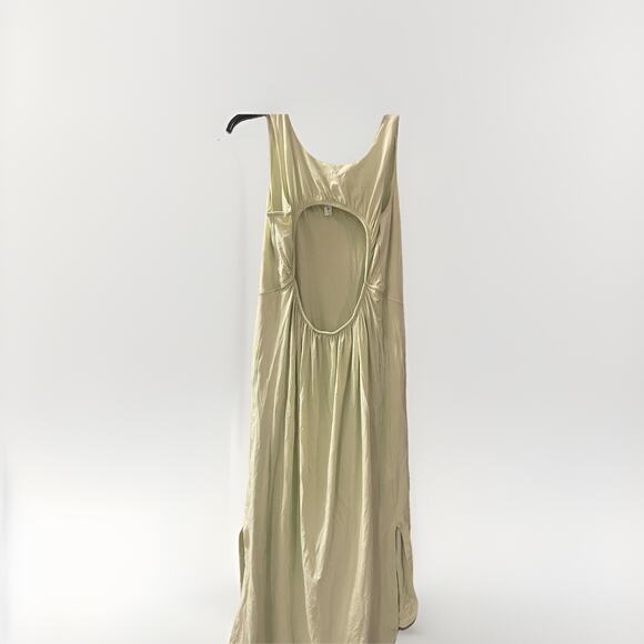 Lululemon Pima Cotton Open Back Midi Dress Size 8 Green - Picture 2 of 7